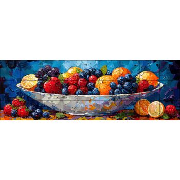 gyümölcs mintás konyhai csempe