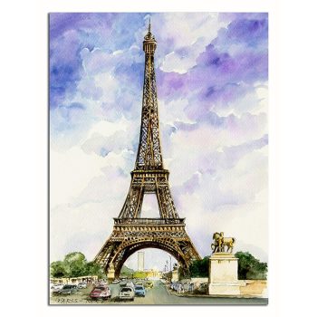 Tile trivet - building - Eiffel Tower 