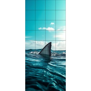 Tile mural - water world - Great White shark Tile mural - water world - Great White shark