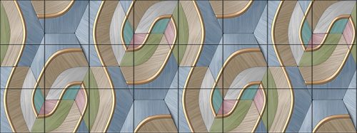 Pasztell geometria mozaik csempe 160x60 cm