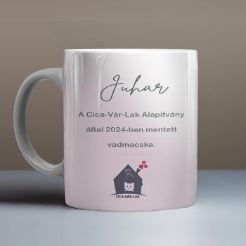 Juhar vadmacskás bögre 