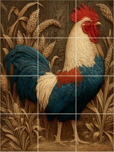 Tile mural - farm 2. 