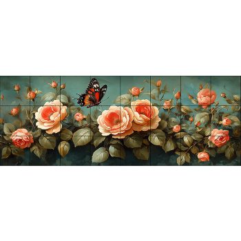 Ceramic tile mural - forget-me-not  Ceramic tile mural - forget-me-not
