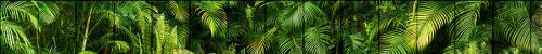 Dense green jungle with palm leaves and ferns – tropical tile mural