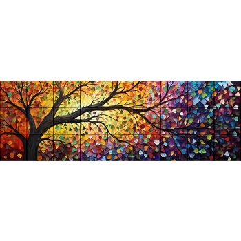 Színes falevelek konyha csempe Színes falevelek konyha csempe