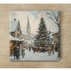Christmas in the town - tile trivet