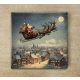Santa on the sliegh - ceramic tile trivet