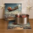 Santa on the sliegh - ceramic tile trivet