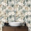 Ceramic tile mural - palm leaves