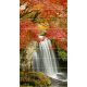 Ceramic tile mural - forest and waterfall 