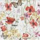 Floral tile mural - Poppy and butterfly
