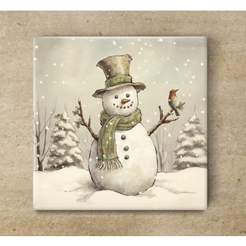 Ceramic tile mural - children playing snowball  Ceramic tile mural - children playing snowball