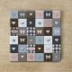 Bow patchwork pattern - ceramic tile trivet