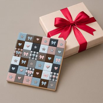 Edényalátét csempe - masnis patchwork minta