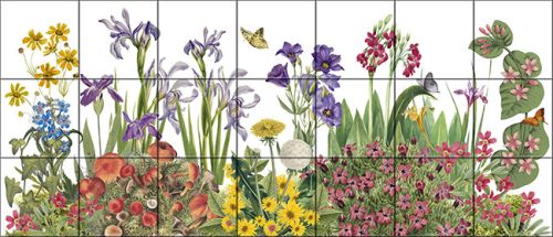 Ceramic tile mural - Garden dream